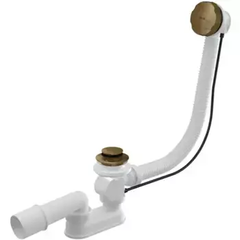 Сифон для ванны слив-перелив «AlcaPlast» A55ANTIC-100-RU-01 перелив 100 см антик полуавтомат