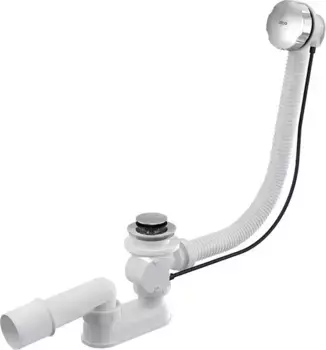 Сифон для ванны слив-перелив «AlcaPlast» A55K-120-RU-01 перелив 120 см хром полуавтомат