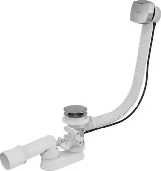 Сифон для ванны слив-перелив «AlcaPlast» A566-112122-80 перелив 80 см хром полуавтомат