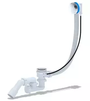 Сифон для ванны слив-перелив «АНИпласт» EM321 580мм40*50 перелив 52 см хром полуавтомат