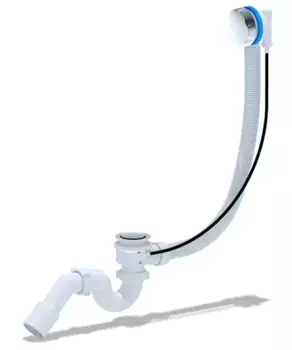 Сифон для ванны слив-перелив «АНИпласт» EM411 580мм40*50 пластик перелив 52 см хром полуавтомат