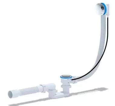 Сифон для ванны слив-перелив «АНИпласт» EM701 580мм40*50 пластик перелив 52 см хром полуавтомат