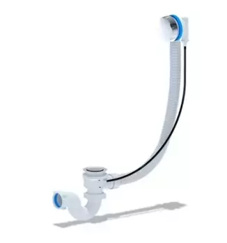 Сифон для ванны слив-перелив «АНИпласт» EMS701 перелив 52 см хром полуавтомат