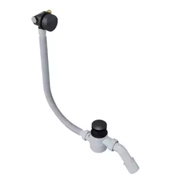 Сифон для ванны слив-перелив «Excellent» Hover ARIN.3410BL перелив 100 см чёрный матовый Клик-клак с изливом