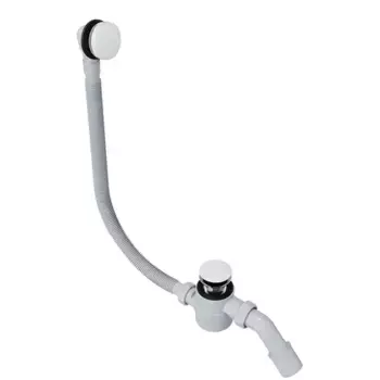 Сифон для ванны слив-перелив «Excellent» Moli ARIN.3210WH перелив 100 см белый глянец Клик-клак