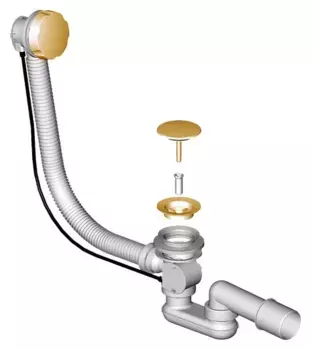 Сифон для ванны слив-перелив «Фэма» бронза полуавтомат