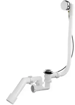 Сифон для ванны слив-перелив «Orio» А-27087 1 1/2"х40 перелив 60 см хром полуавтомат
