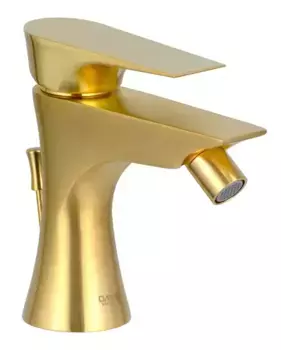Смеситель для биде «Daniel» Diva DV604DP с донным клапаном брашированное золото