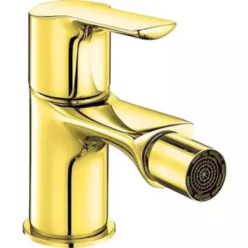 Смеситель для биде «E.C.A.» Luna 102810192EX с донным клапаном золото