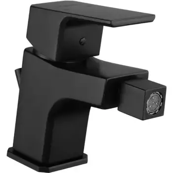 Смеситель для биде «E.C.A.» Tiera 102110195C1EX с донным клапаном чёрный матовый