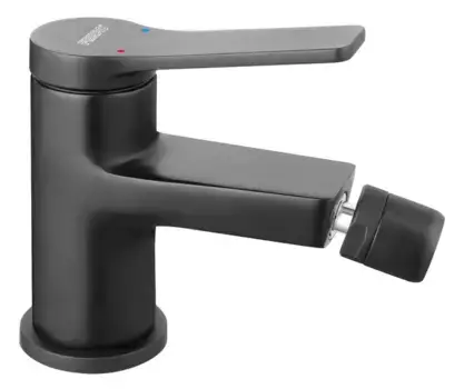 Смеситель для биде «Ferro» Stratos BSC6BL с донным клапаном чёрный матовый