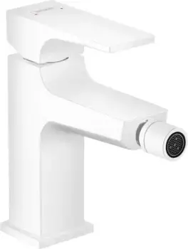 Смеситель для биде «Hansgrohe» Metropol 32520700 с донным клапаном белый матовый
