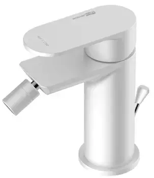 Смеситель для биде «WasserKRAFT» Mindel 8506 с донным клапаном белый матовый