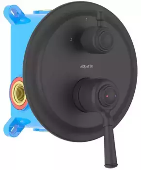 Смеситель для душа «Акватек» Классик AQ1546MB чёрный матовый