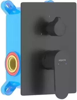 Смеситель для душа «Акватек» Оберон AQ1246MB чёрный матовый