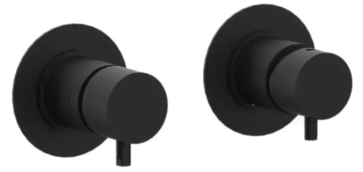 Смеситель для душа «Daniel» Tokyo TXT62515 с термостатом чёрный матовый