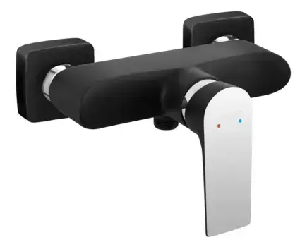 Смеситель для душа «Ferro» Algeo Square BAQ7BLC чёрный/хром