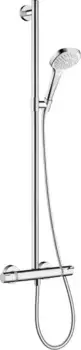 Смеситель для душа «Hansgrohe» Croma Select E 27248400 с термостатом хром/белый
