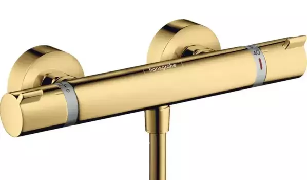 Смеситель для душа «Hansgrohe» Ecostat Comfort 13116990 с термостатом полированное золото