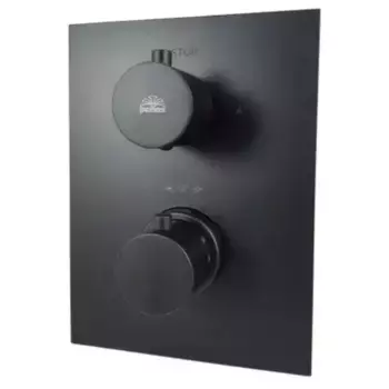 Смеситель для душа «Paffoni» Light LIQ519NO/M с термостатом чёрный матовый