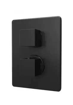 Смеситель для душа «Paini» Dax-R 84PZ691TH с термостатом чёрный матовый