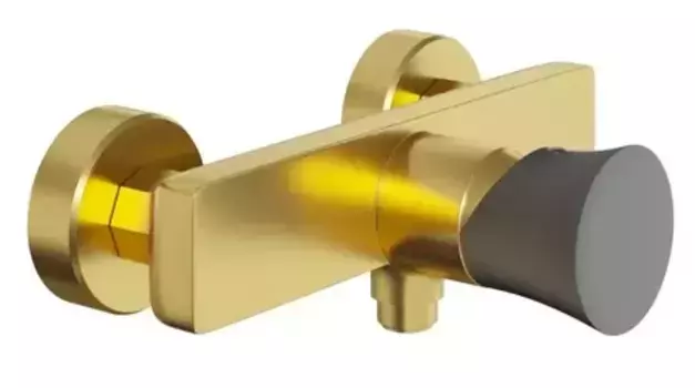 Смеситель для душа «Paini» Domus 18PJ511PZ матовое золото/чёрный матовый