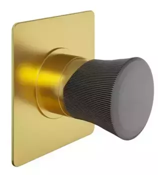 Смеситель для душа «Paini» Domus 18PJ690PZ матовое золото/чёрный матовый