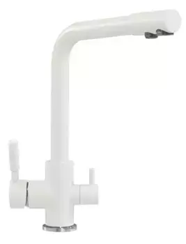 Смеситель для кухни с подключением к фильтру «Tolero» Высокий дуо белый