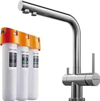 Смеситель для кухни с подключением к фильтру «Omoikiri» Nagano BN+ Pure drop Lite нержавеющая сталь