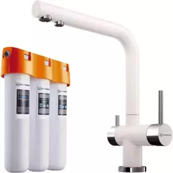 Смеситель для кухни с подключением к фильтру «Omoikiri» Nagano P-PA+Pure drop Lite пастила