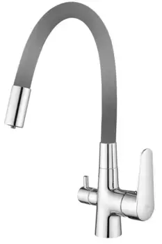Смеситель для кухни с подключением к фильтру «ESKO» Coral CL03GChr хром/серый