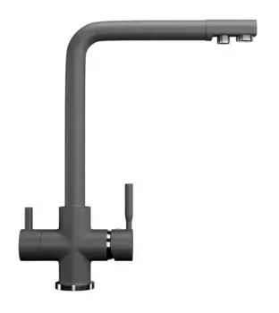 Смеситель для кухни с подключением к фильтру «Ulgran» U-016-309 тёмно-серый