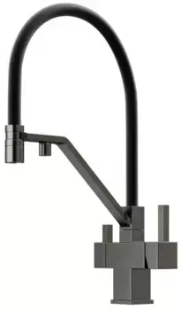 Смеситель для кухни с подключением к фильтру «Sancos» Loro SC4007GG вороненая сталь
