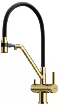 Смеситель для кухни с подключением к фильтру «Sancos» Dora SC4003BG брашированное золото
