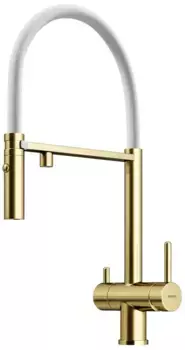 Смеситель для кухни с подключением к фильтру «Sancos» Imola SC4010BG брашированное золото