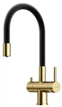 Смеситель для кухни с подключением к фильтру «Sancos» Lucia SC4004BG брашированное золото