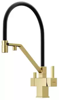 Смеситель для кухни с подключением к фильтру «Sancos» Loro SC4007BG брашированное золото
