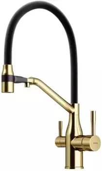 Смеситель для кухни с подключением к фильтру «Sancos» Orta SC4008BG брашированное золото
