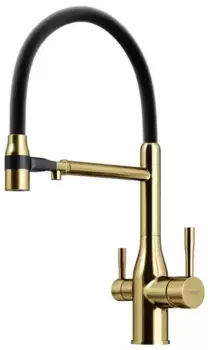 Смеситель для кухни с подключением к фильтру «Sancos» Garda SC4009BG брашированное золото