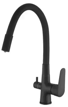 Смеситель для кухни с подключением к фильтру «ESKO» Coral CL03B Total чёрный