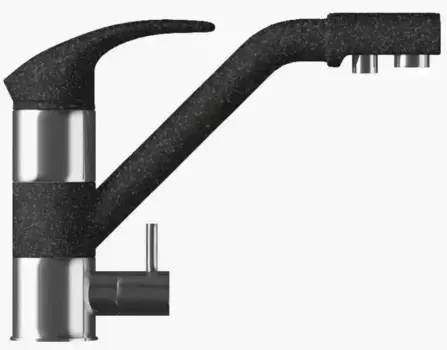 Смеситель для кухни с подключением к фильтру «Tolero» Дуо уголь