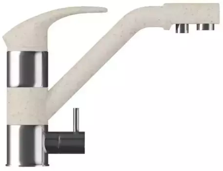 Смеситель для кухни с подключением к фильтру «Polygran» Дуо кремовый