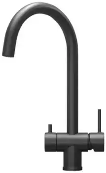 Смеситель для кухни с подключением к фильтру «Granula» Kitchen Space KS-7104 чёрный матовый