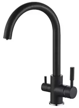 Смеситель для кухни с подключением к фильтру «Aquanika» Comfort AQC06BL графит