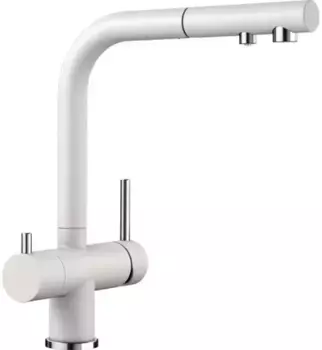 Смеситель для кухни с подключением к фильтру «Blanco» Fontas-S II 525204 с выдвижным изливом белый