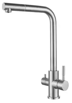 Смеситель для кухни с подключением к фильтру «GranFest» Quarz Z5421 нержавеющая сталь