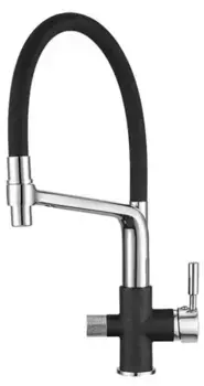 Смеситель для кухни с подключением к фильтру «Granula» GR-0075 шварц/хром