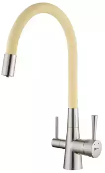 Смеситель для кухни с подключением к фильтру «Lemark» Comfort LM3075BN-Beige никель/бежевый