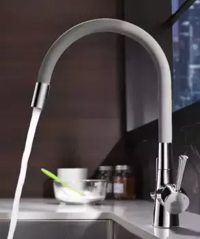 Смеситель для кухни с подключением к фильтру «Lemark» Comfort LM3075C серый/хром