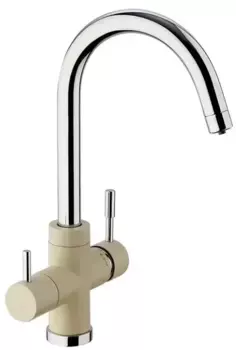 Смеситель для кухни с подключением к фильтру «Paini» Cox 7855643CR3V11L2KM granite sahara